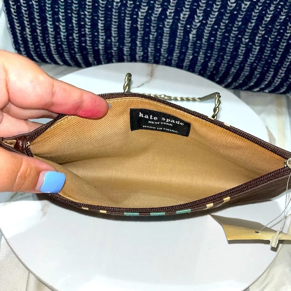 HP🎉Kate Spade New York Becca Pencil Case Andy Stripe, NWT, Vintage, Rare